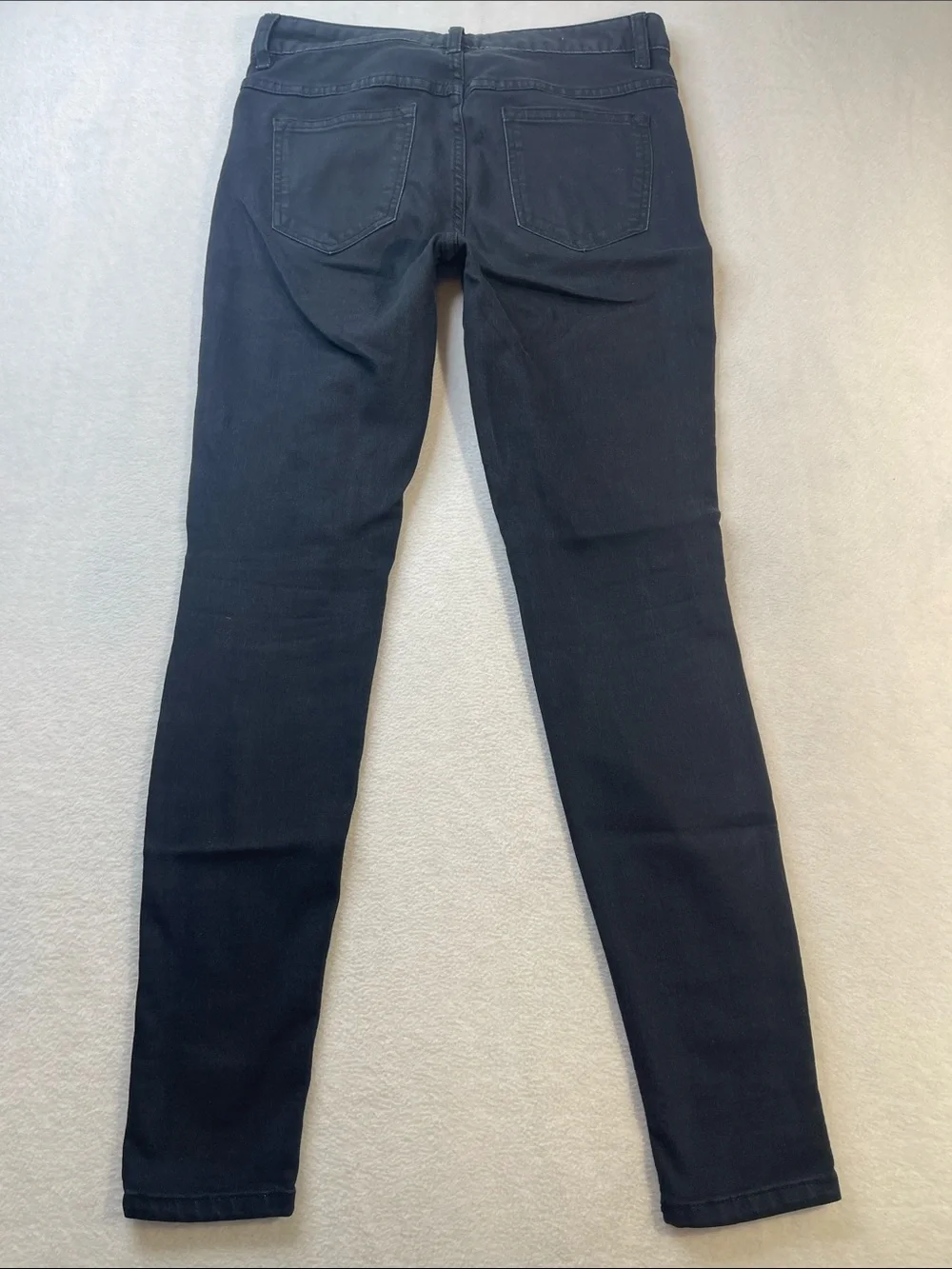 Free People Black WOMENS SKINNY  W26 Jeans Label Detail DISTRESSED YKk